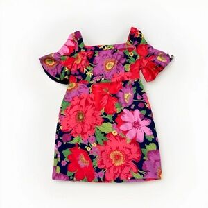 Trina Turk Kids Floral Dress in Pink and Purple